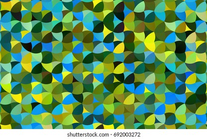 Dark Blue, Yellow vector illustration which consist of circles. Dotted gradient design for your business. Creative geometric background in halftone style with colored spots.
