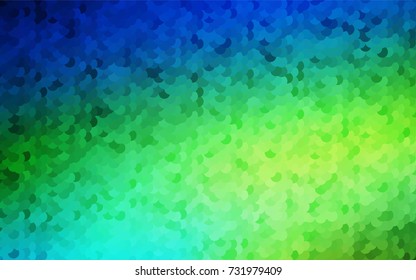 Dark Blue, Yellow vector illustration which consist of circles. Dotted gradient design for your business. Creative geometric background in halftone style with colored spots.