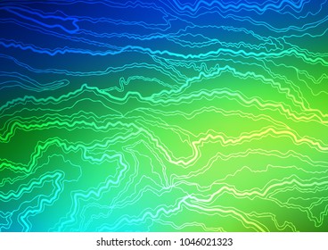 Dark Blue, Yellow vector indian curved template. Sketchy hand drawn doodles on blurred background. The doodle design can be used for your web site.