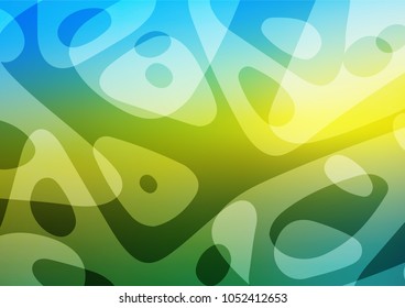 Dark Blue, Yellow vector indian curved template. An elegant bright illustration with lines in Natural style. The doodle design can be used for your web site.