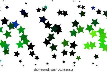 Dark Blue, Yellow vector layout with bright stars. Glitter abstract illustration with colored stars. The pattern can be used for websites.