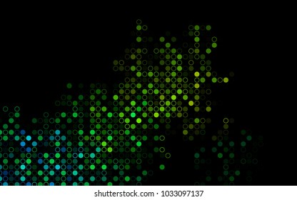 Dark Blue, Yellow vector  layout with circle shapes. Blurred decorative design in abstract style with bubbles. New design for ad, poster, banner of your website.