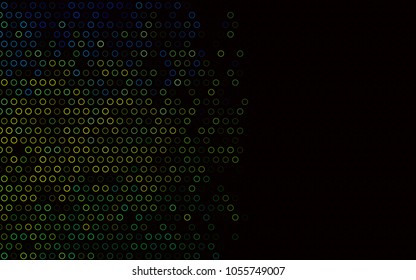Dark Blue, Yellow vector  layout with circle shapes. Blurred decorative design in abstract style with bubbles. The pattern can be used for ads, leaflets of liquid.