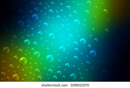 Dark Blue, Yellow vector layout with circle shapes. Modern abstract illustration with colorful water drops. Completely new template for your brand book.