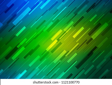 Dark Blue, Yellow vector layout with flat lines. Glitter abstract illustration with colored sticks. Best design for your ad, poster, banner.