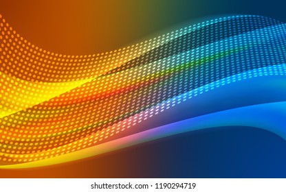 Dark Blue, Yellow vector layout with circles, lines. Illustration with set of colorful abstract circles and lines. Pattern for trendy fabric, wallpapers.