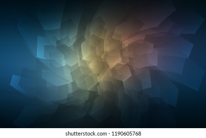 Dark Blue, Yellow vector layout with hexagonal shapes. Illustration of colored hexagons on white surface. New template for your brand book.