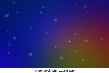 Dark Blue, Yellow vector layout with circle shapes. Beautiful colored illustration with blurred circles in nature style. Pattern can be used as texture of wallpapers.