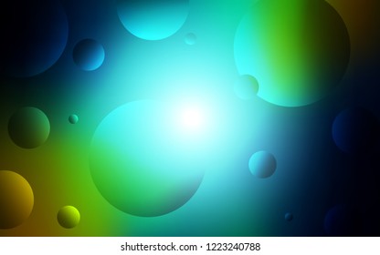 Dark Blue, Yellow vector layout with circle shapes. Illustration with set of shining colorful abstract circles. Completely new template for your brand book.