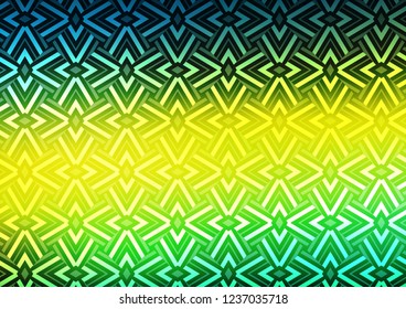 Dark Blue, Yellow vector layout with lines, triangles. Illustration with set of colorful triangles. Pattern for commercials.