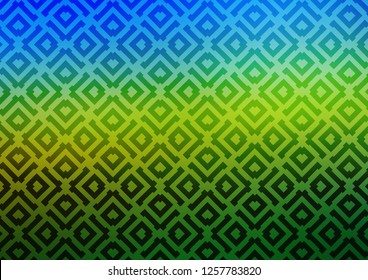 Dark Blue, Yellow vector layout with lines, rectangle. Colorful illustration with lines, cubes on abstract template. Best design for your ad, poster, banner.