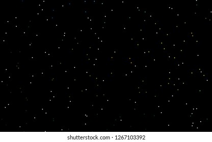 Dark Blue, Yellow vector layout with bright stars. Stars on blurred abstract background with gradient. The template can be used as a background.