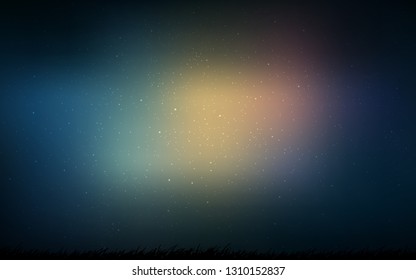 Dark Blue, Yellow vector layout with cosmic stars. Modern abstract illustration with Big Dipper stars. Pattern for futuristic ad, booklets.