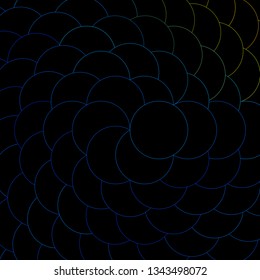 Dark Blue, Yellow vector layout with circles. Modern abstract illustration with colorful circle shapes. Pattern for business ads.