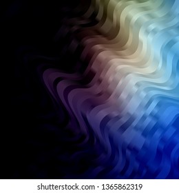 Dark Blue, Yellow vector layout with circular arc. Colorful geometric sample with gradient curves.  Smart design for your promotions.