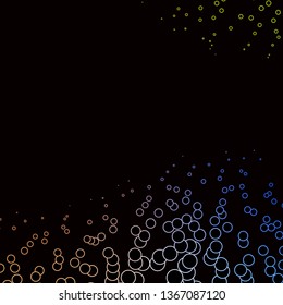 Dark Blue, Yellow vector layout with circles. Abstract decorative design in gradient style with bubbles. Design for your commercials.