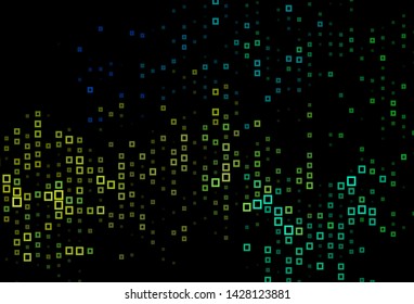 Dark Blue, Yellow vector layout with lines, rectangles. Modern abstract illustration with colorful rectangles. Pattern for busines ad, booklets, leaflets