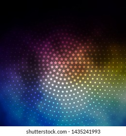 Dark Blue, Yellow vector layout with bright stars. Shining colorful illustration with small and big stars. Pattern for websites, landing pages.