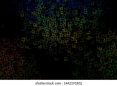 Dark Blue, Yellow vector layout with lines, rectangles. Glitter abstract illustration with rectangular shapes. Smart design for your business advert.