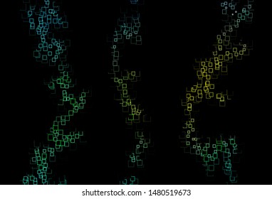 Dark Blue, Yellow vector layout with lines, rectangles. Illustration with set of colorful rectangles. Modern template for your landing page.
