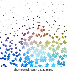 Dark Blue, Yellow vector layout with bright stars. Colorful illustration in abstract style with gradient stars. Pattern for new year ad, booklets.