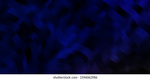 Dark Blue, Yellow vector layout with wry lines. Colorful abstract illustration with gradient curves. Pattern for websites, landing pages.