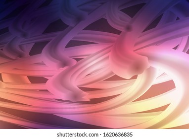 Dark Blue, Yellow vector layout with bent lines. Colorful abstract illustration with gradient lines. A new texture for your  ad, booklets, leaflets.