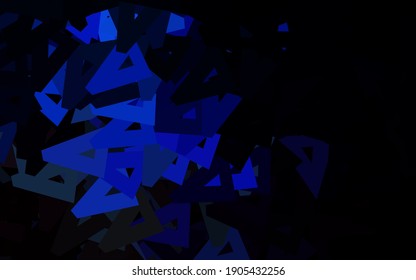 Dunkelblau, Gelbe Vektorgrafik mit Linien, Dreiecken. Moderne abstrakte Illustration mit bunten Dreiecken. Muster für Broschüren, Faltblätter