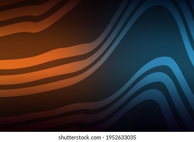 Dark Blue, Yellow vector layout with bent lines. A sample with colorful lines, shapes. Brand new design for your ad.