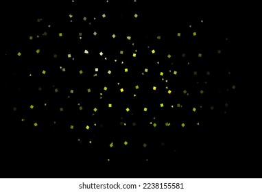 Azul oscuro, diseño vectorial amarillo con círculos, líneas, rectángulos. Ilustración con círculos coloridos, triángulos, rectángulos. Diseño inteligente para su anuncio comercial.