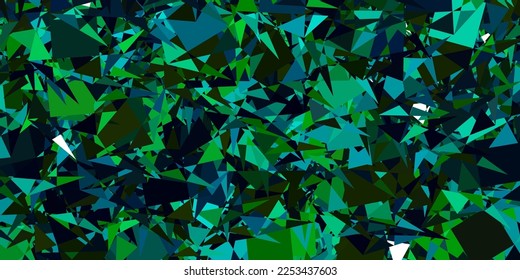 Azul oscuro, diseño vectorial amarillo con formas triangulares. Ilustración abstracta inteligente con formas triangulares de estilo moderno. Patrón para promociones.