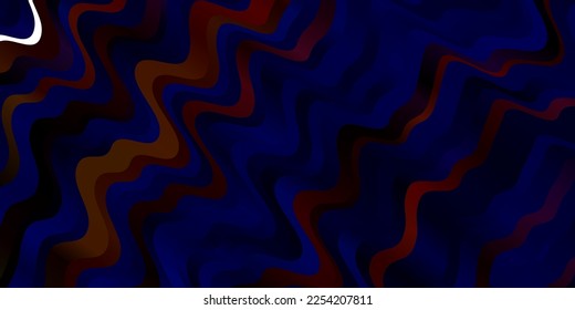 Dark Blue, Yellow vector layout with circular arc. Colorful illustration, which consists of curves. Best design for your ad, poster, banner.