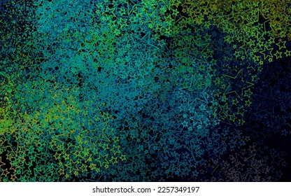 Dark Blue, Yellow vector layout with bright stars. Shining colored illustration with stars. Best design for your ad, poster, banner.