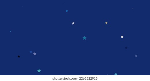 Dark Blue, Yellow vector layout with bright stars. Decorative illustration with stars on abstract template. Design for your business promotion.