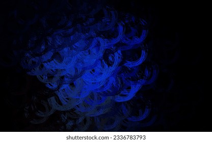 Dark Blue, Yellow vector layout with curved lines. Modern gradient abstract illustration with bandy lines. Brand new design for your ad.