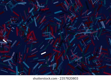 Dark blue, yellow vector layout with flat lines. Decorative shining illustration with lines on abstract template. Pattern for business booklets, leaflets.