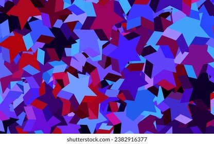Dark Blue, Yellow vector layout with bright stars. Decorative shining illustration with stars on abstract template. Pattern for astrology websites.