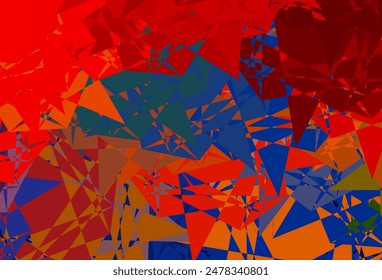 Dark Blue, Yellow vector layout with triangle forms. Illustration with abstract colorful triangle shapes. Pattern for wallpapers.