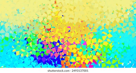Diseño de Vector azul oscuro y amarillo con formas triangulares. Ilustración abstracta inteligente con formas de triángulo en estilo moderno. Empieza a diseñar para inspirarte.