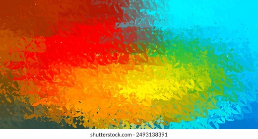 Azul oscuro, Vector amarillo con formas triangulares. Formas triangulares con degradado colorido en estilo abstracto. Empieza a diseñar para inspirarte.