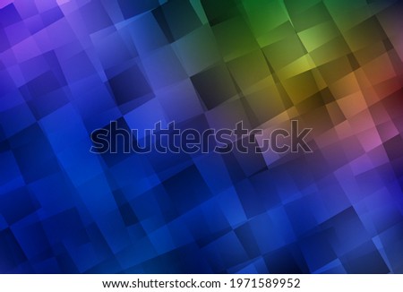 Dark Blue, Yellow vector layout with lines, rectangles. Glitter abstract illustration with rectangular shapes. Pattern for commercials.