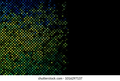Dark Blue, Yellow vector low poly background. A sample with a polygonal design. Illustration in polygonal style with repeating squares