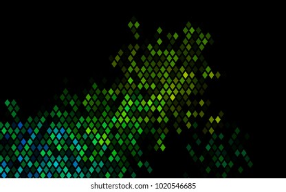 Dark Blue, Yellow vector low poly background. A sample with a polygonal design. Illustration in polygonal style with repeating squares