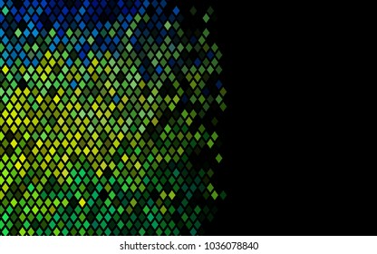 Dark Blue, Yellow vector low poly background. A sample with a polygonal design. Illustration in polygonal style with repeating squares