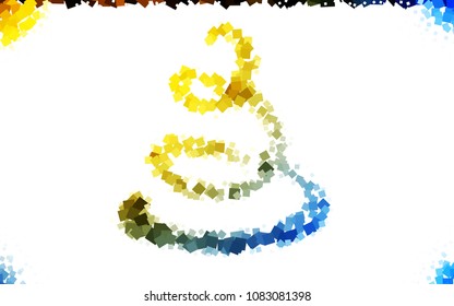 Dark Blue, Yellow vector low poly background. A sample with a polygonal design. Illustration in polygonal style with repeating squares