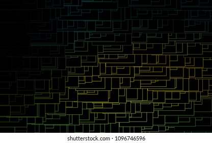 Dark Blue, Yellow vector low poly background. A sample with a polygonal design. Illustration in polygonal style with repeating squares