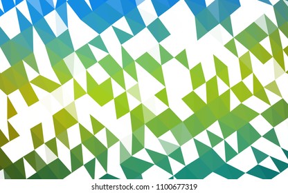 Dark Blue, Yellow vector low poly background. Glitter abstract illustration with an elegant design. The elegant pattern can be used as part of a brand book.