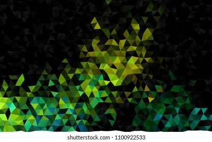 Dark Blue, Yellow vector low poly template. Creative illustration in halftone style with gradient. A completely new design for your business.