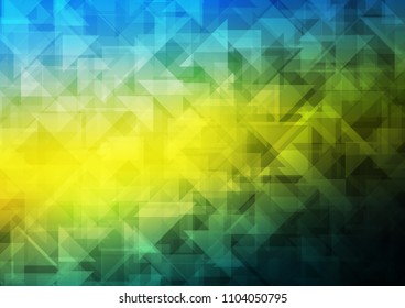 Dark Blue, Yellow vector low poly low poly. Glitter abstract illustration with an elegant design. Brand new style for your business design.