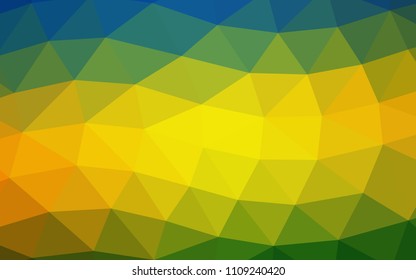 Dark Blue, Yellow vector low poly. Colorful illustration in abstract style with gradient. The completely new template can be used for your brand book.